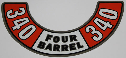 1972-74 Mopar "340" Air Cleaner Decal